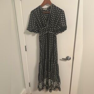 Max Studio Black and White Patterned Maxi Dress